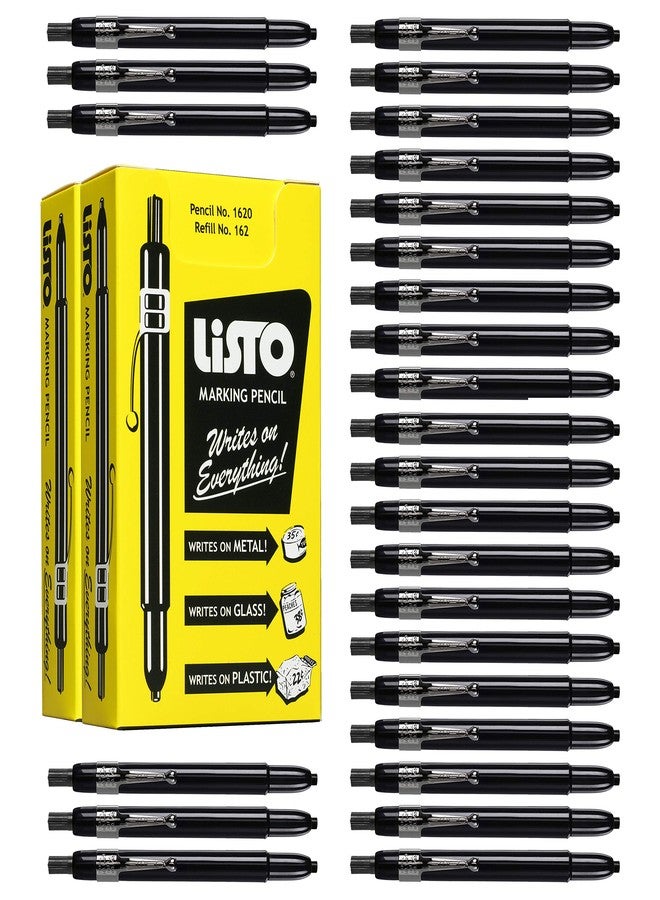 Listo 1620 - Box of 12 - BLACK COLOR - China Markers/Grease Pencils/China Marking Wax Pencils - Made in USA (24) - Image 2